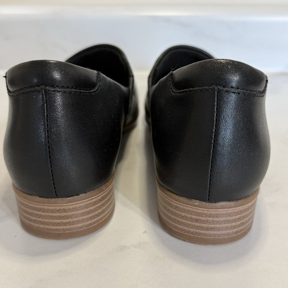Clarks Juliet Palm Leather Slip On Women’s Size 7.5W Black Casual Loafers NEW - Picture 5 of 9
